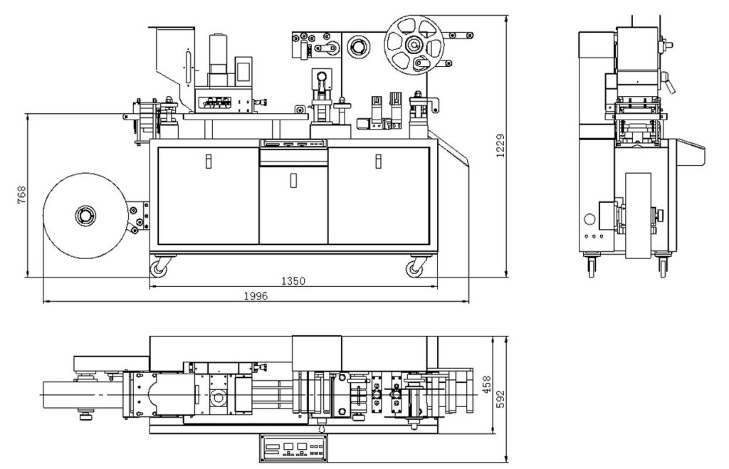 JCP100 blister packing machine, view 13